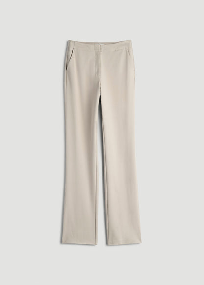 American Tall Women Freedom Flex Slim Straight Leg Dress Pants for Tall Women in Stone
