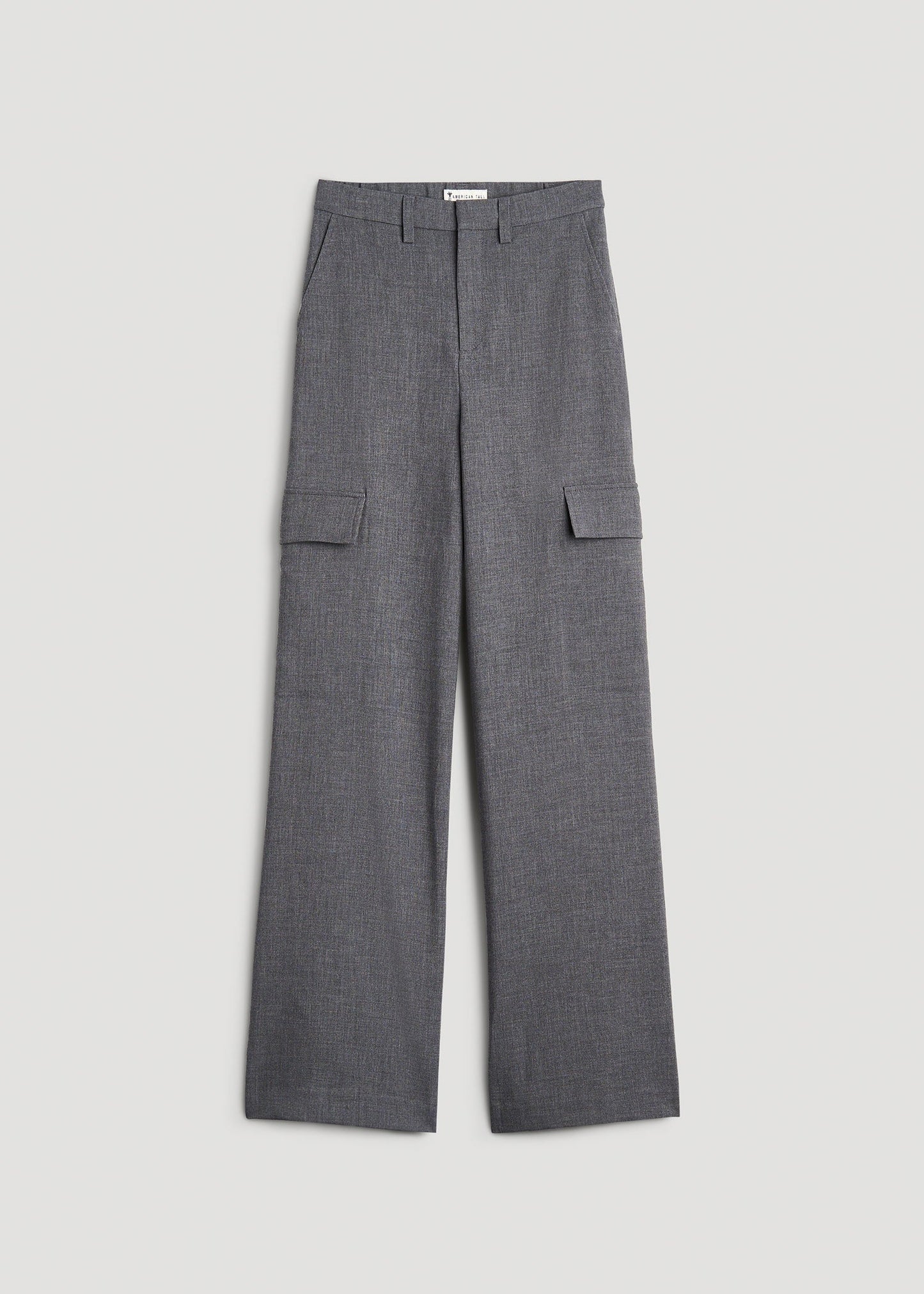 American Tall Women|Men Cargo Wide Leg Dress Pants for Tall Women in Graphic Charcoal