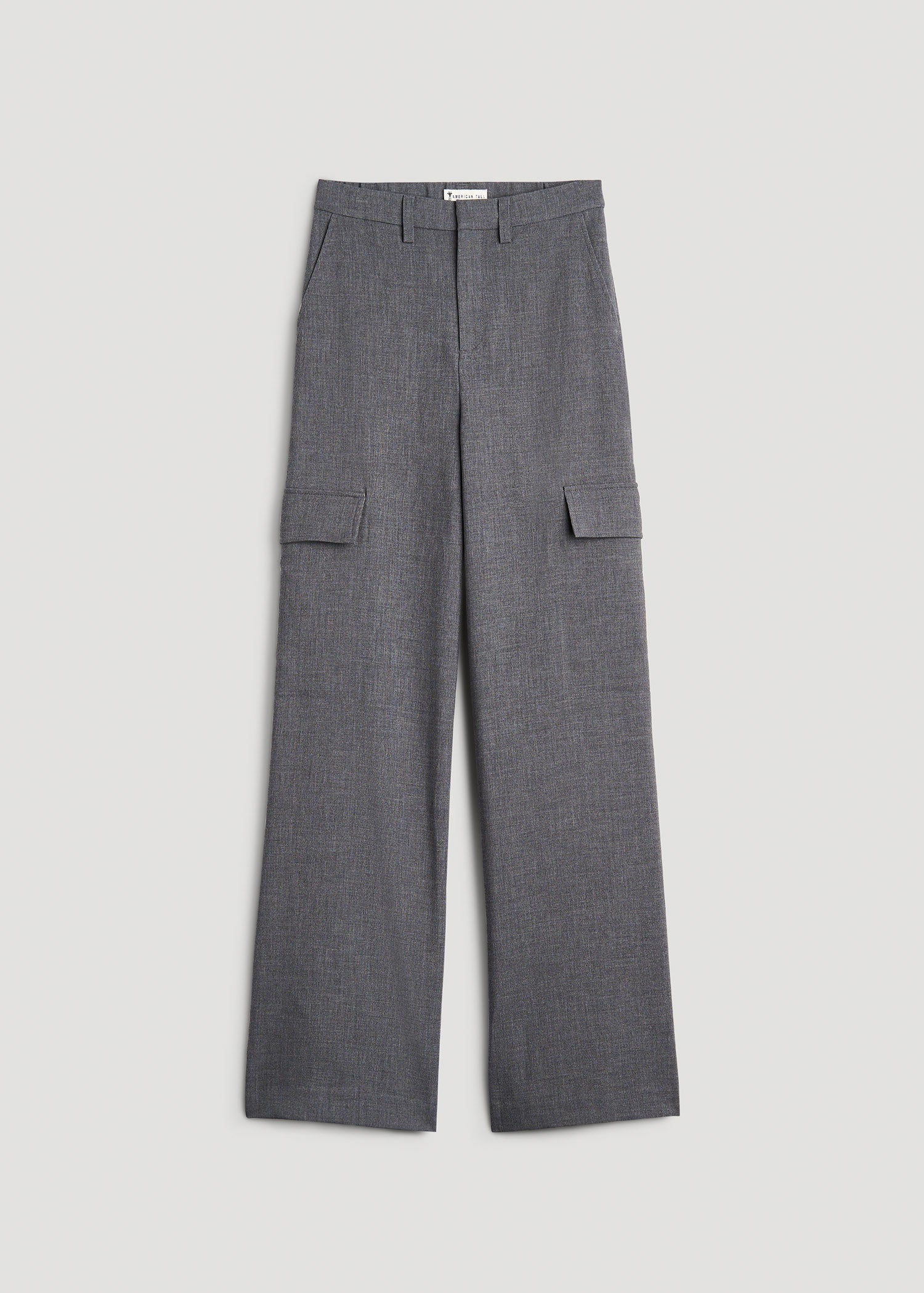 American Tall Women|Men Cargo Wide Leg Dress Pants for Tall Women in Graphic Charcoal