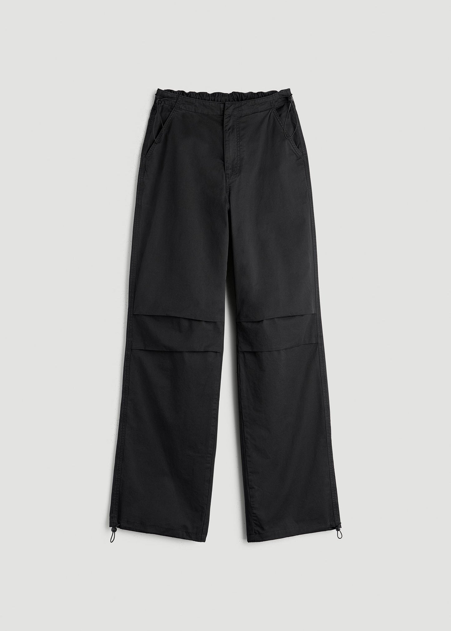 American Tall Women Garment Dyed Parachute Chino Pants for Tall Women in Vintage Black