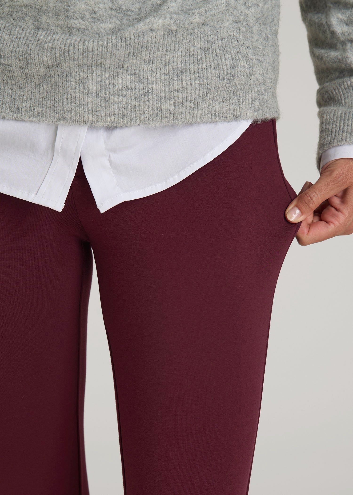 American Tall Women Soft Flex Ponte Skinny High Rise Pant for Tall Women in Port Royale