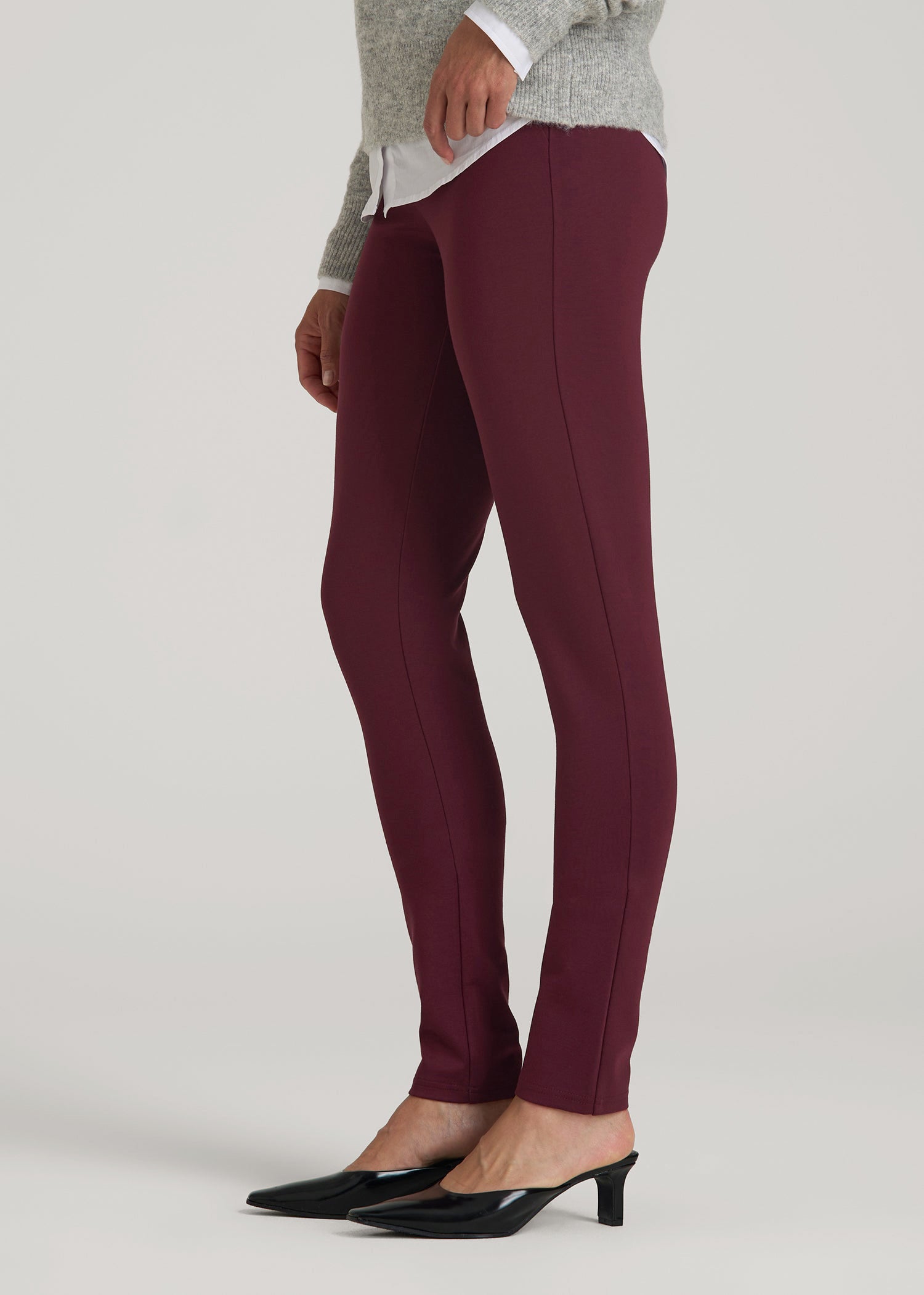 American Tall Women Soft Flex Ponte Skinny High Rise Pant for Tall Women in Port Royale