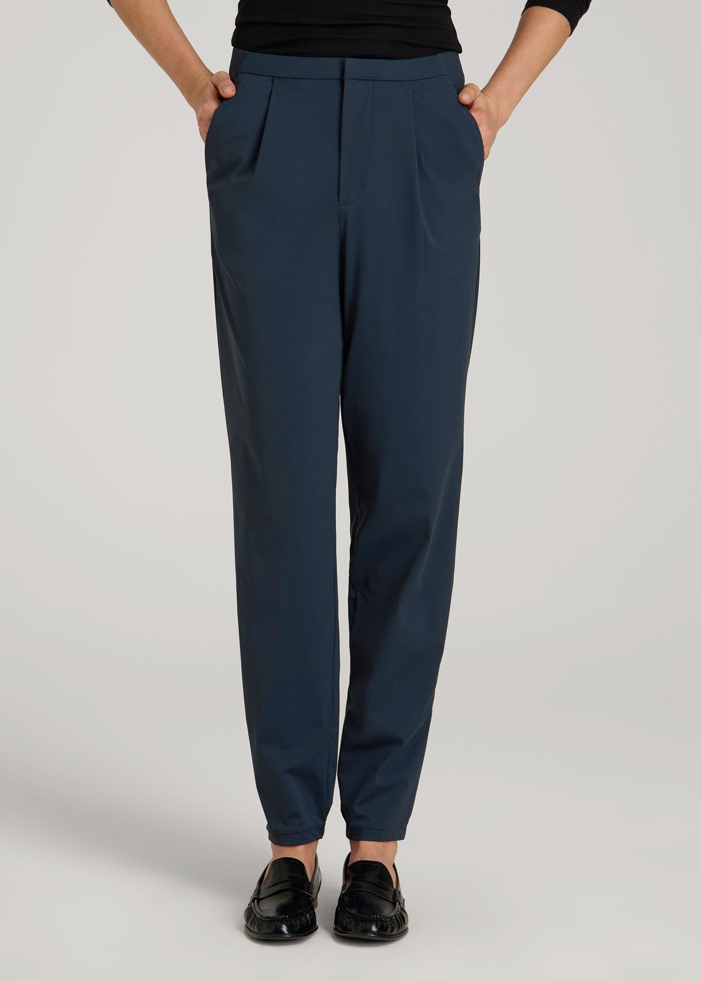 American Tall Women Commuter Pleated Jogger Pant in for Tall Women Navy