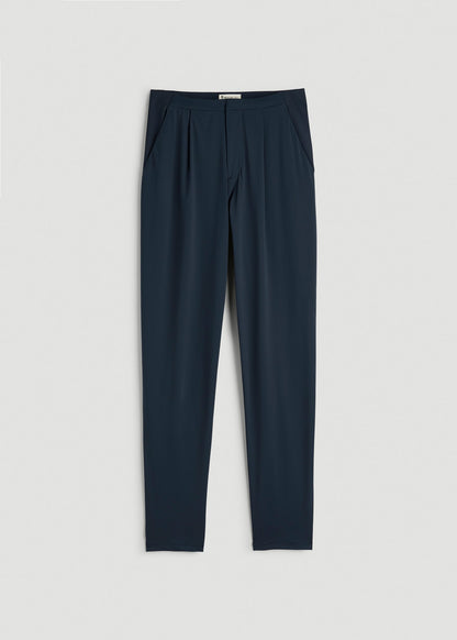 American Tall Women Commuter Pleated Jogger Pant in for Tall Women Navy