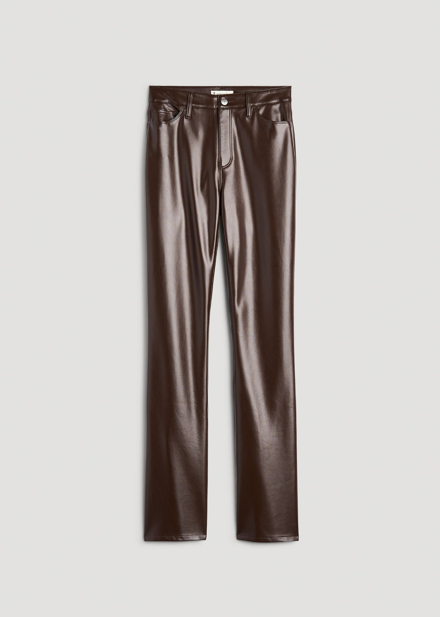 American Tall Men|Women True Touch Leather Straight Leg Pants for Tall Women in Espresso