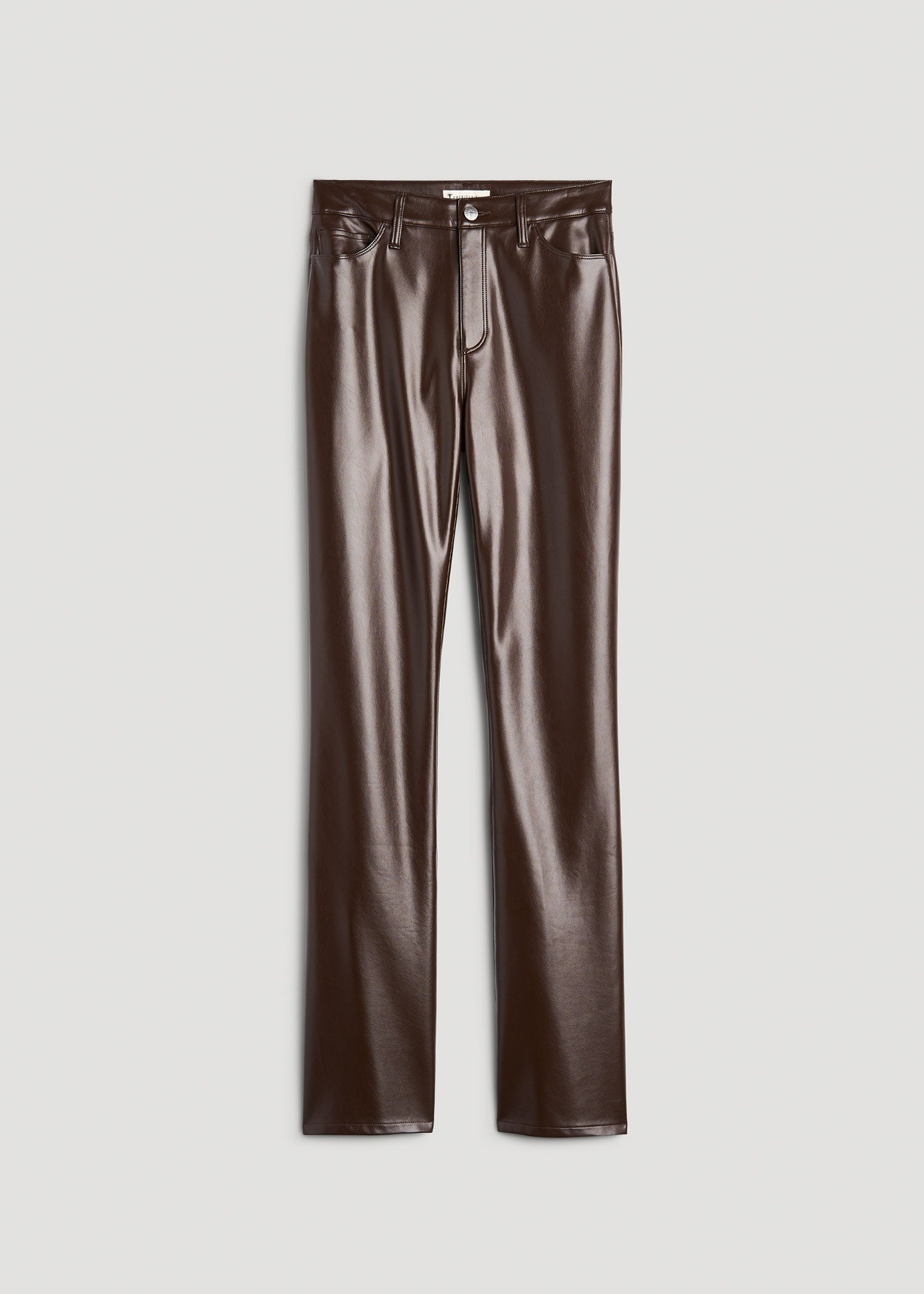 American Tall Men|Women True Touch Leather Straight Leg Pants for Tall Women in Espresso