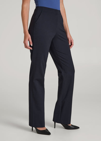 American Tall Women Freedom Flex Straight Leg Dress Pants for Tall Women in Deep Navy
