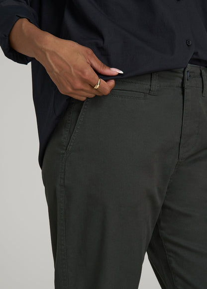 American Tall Women|Men High Rise Tapered Chino Pants for Tall Women in Pine Grove