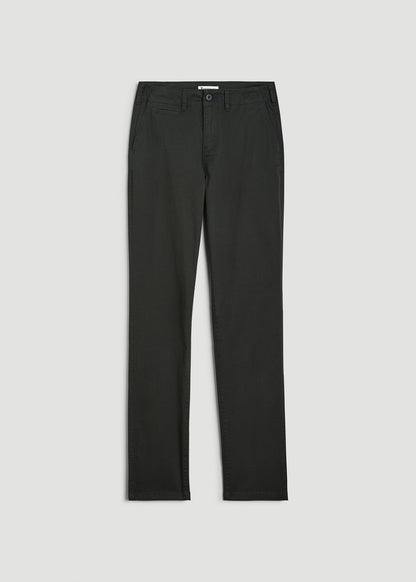 American Tall Women|Men High Rise Tapered Chino Pants for Tall Women in Pine Grove