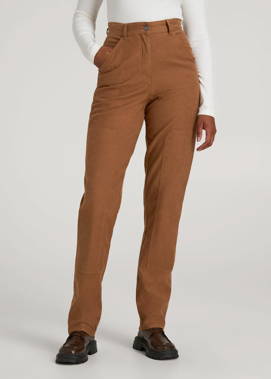 American Tall Women|Men High-Waisted Carpenter Pocket Pants for Tall Women in Nutshell