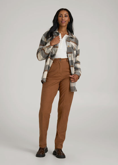 American Tall Women|Men High-Waisted Carpenter Pocket Pants for Tall Women in Nutshell