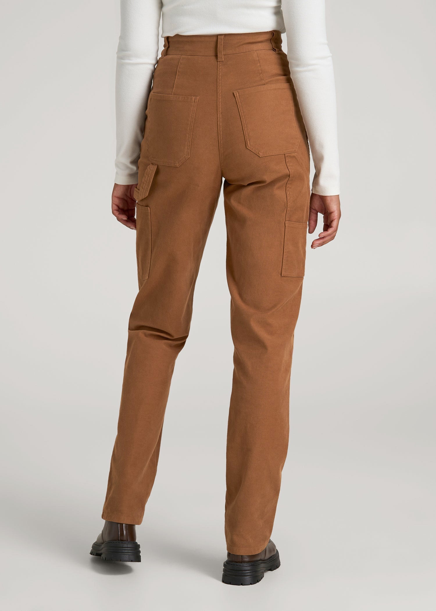 American Tall Women|Men High-Waisted Carpenter Pocket Pants for Tall Women in Nutshell