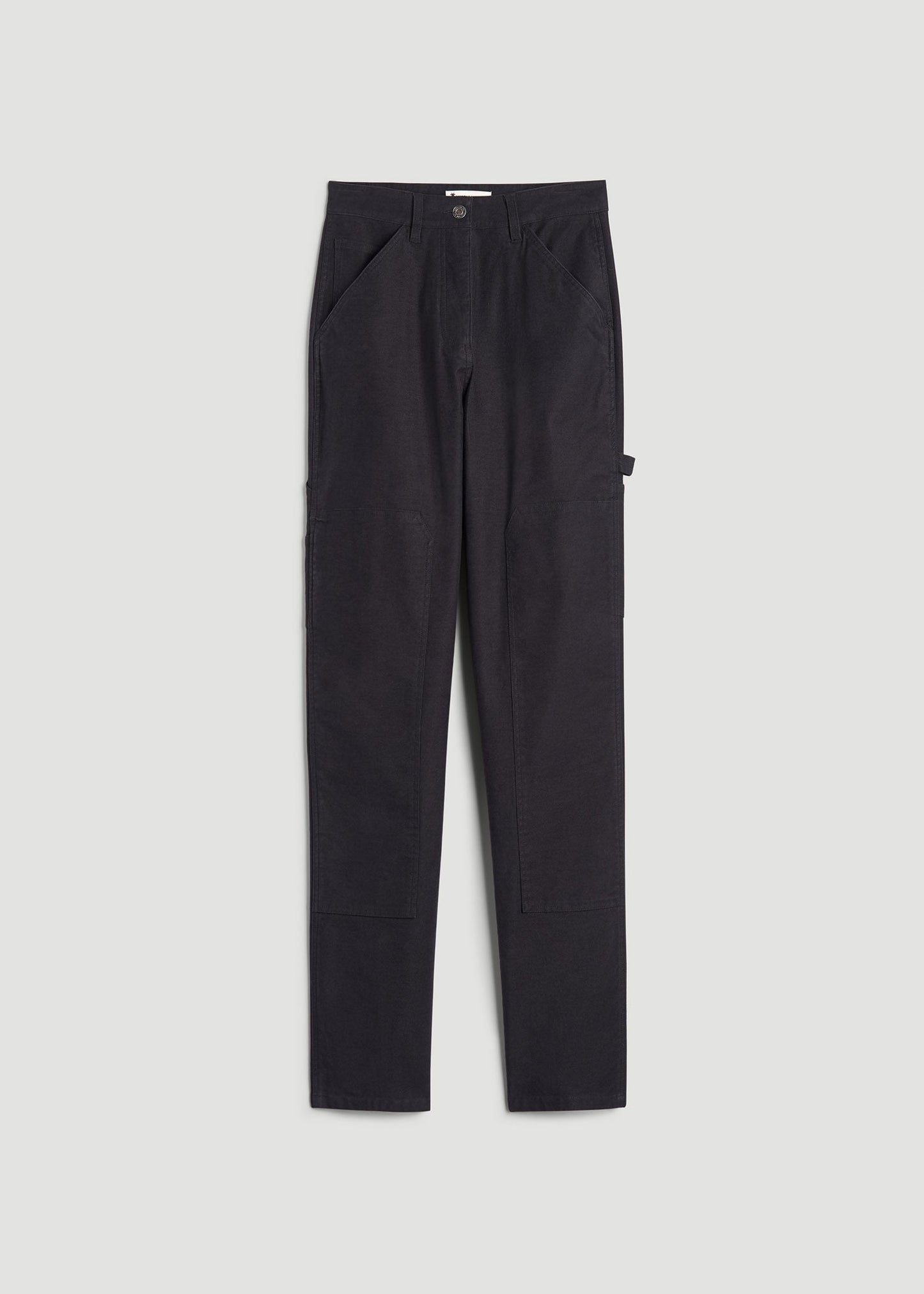 American Tall Women|Men High-Waisted Carpenter Pocket Pants for Tall Women in Black