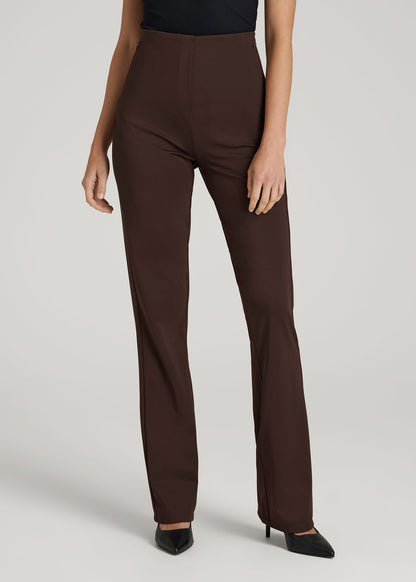 American Tall Women High Rise Pull On Mini Flare Pant for Tall Women in Espresso