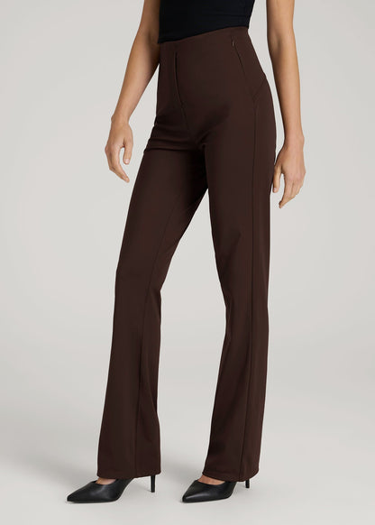 American Tall Women High Rise Pull On Mini Flare Pant for Tall Women in Espresso